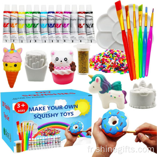 Kit de peinture squishy gâteau à gâteau de licorne bricolage